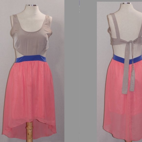 Multi Color Silk Halter Dress (S) - Picture 13 of 13